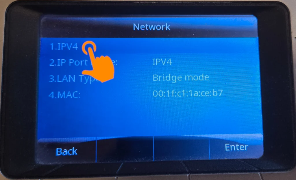 Wybór protokołu IPV4 w ustawieniach sieci